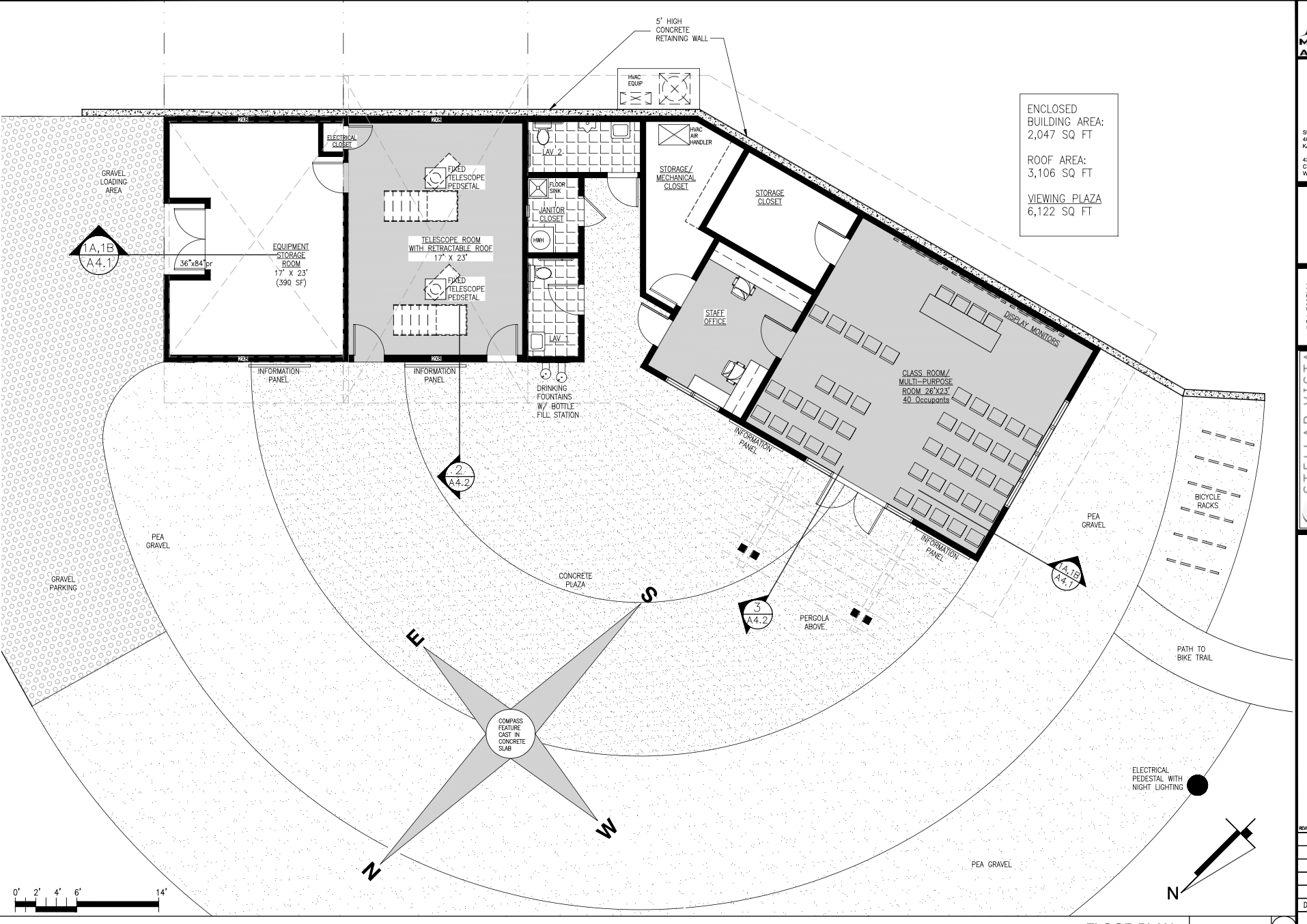 Floor plan of the Phase I and Phase II facilities