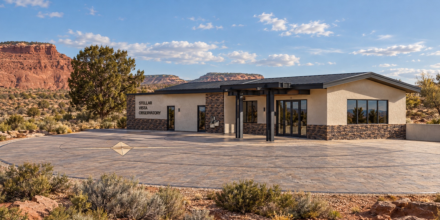Rendering of Stellar Vista Observatory at Jackson Flat by day